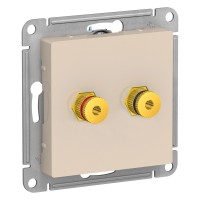 Аудиорозетка двухместная Бежевый AtlasDesign