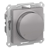 Светорегулятор (диммер) поворотно-нажимной, 630Вт Алюминий AtlasDesign 