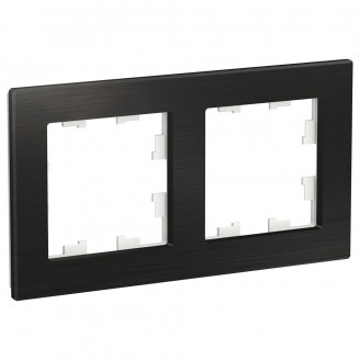Рамка 2 поста Металл ОНИКС Рефленая AtlasDesign Nature Systeme Electric ATN312302