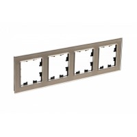 Рамка 4 поста стекло Шампань Глянцевая AtlasDesign Nature Systeme Electric ATN320504