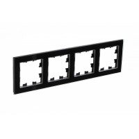 Рамка 4 поста стекло Черный Глянцевая AtlasDesign Nature Systeme Electric ATN321004