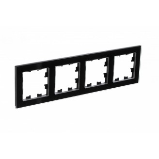 Рамка 4 поста стекло Черный Глянцевая AtlasDesign Nature Systeme Electric ATN321004