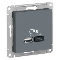 Розетка USB + Type-C Грифель AtlasDesign механизм