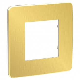 Рамка 1-я Золото/Бежевая Unica Studio Metal (NU280260)
