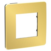 Рамка 1-я Золото/Антрацит Unica Studio Metal (NU280262)