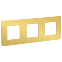 Рамка 3-я Золото/Бежевая Unica Studio Metal (NU280660)