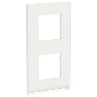 Рамка 2-я Белое стекло/Белая вертикальная Unica Pure (NU6004V85) 