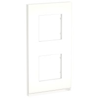 Рамка 2-я Матовое стекло/Белая вертикальная Unica Pure (NU6004V89)