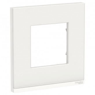 Рамка 1-я Белое стекло/Белая Unica Pure (NU600285) 