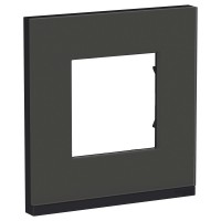 Рамка 1-я Черное стекло/Антрацит Unica Pure (NU600286)