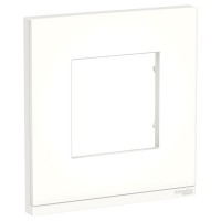 Рамка 1-я Матовое стекло/Белая Unica Pure (NU600289)