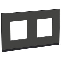 Рамка 2-я Черное стекло/Антрацит Unica Pure Черное стекло/Антрацит (NU600486)