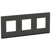 Рамка 3-я Черное стекло/Антрацит Unica Pure (NU600686)
