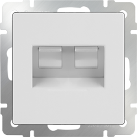 Розетка двойная Ethernet RJ-45 WERKEL (белая)